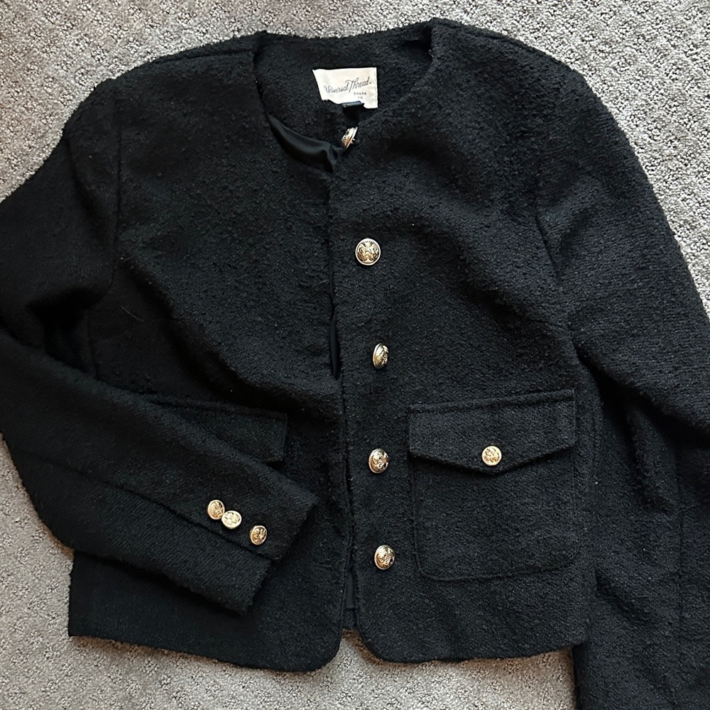 Classic Black Jacket with Gold Hardware